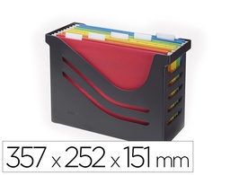 [2658026998] SOPORTE PARA CARPETAS COLGANTES TARIFOLD PLASTICO 100% RECICLADO COLOR NEGRO 357 X 252 X 151 MM