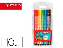 [6810-22] ROTULADOR STABILO ACUARELABLE PEN 68 ESTUCHE CARTON DE 10 UNIDADES COLORES SURTIDOS