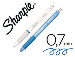 [2162641] BOLIGRAFO SHARPIE FASHION RETRACTIL TINTA GEL AZUL 0,7 MM COLOR AZUL HIELO Y BLANCO