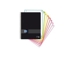 [400158957] CUADERNO ESPIRAL OXFORD LIVE &amp; YOU EUROPEANBOOK 8 TAPA POLIPROPILENO DIN A5+ 160 HOJAS CUADRO 5 MM COLOR NEGRO