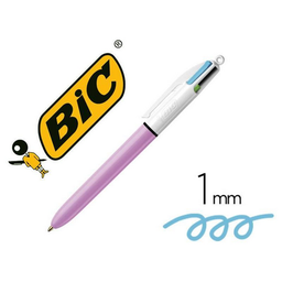 [503815] BOLIGRAFO BIC CUATRO COLORES FUN PURPURA PUNTA DE 1 MM