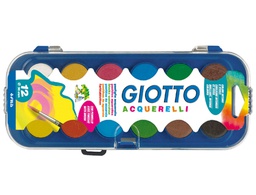 [F351200] ACUARELA GIOTTO 12 COLORES CON PINCEL ESTUCHE DE PLASTICO