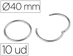 [AN04] ANILLA BISAGRA LIDERPAPEL NIQUELADA N.4 DIAMETRO 40 MM CAJA DE 10 UNIDADES