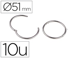 [AN05] ANILLA BISAGRA LIDERPAPEL NIQUELADA N.5 DIAMETRO 51 MM CAJA DE 10 UNIDADES