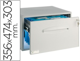 [8301C GS] ARCHIVADOR ARCHISYSTEM PARA CARPETAS COLGANTES CON CERRADURA 356X474X303 MM COLOR GRIS