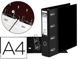[100551851] ARCHIVADOR DE PALANCA ELBA CARTON FORRADO DIN A4 NEGRO LOMO DE 75 MM RADO CON DOBLE MECANISMO