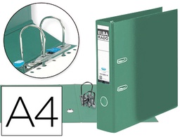 [100022628] ARCHIVADOR DE PALANCA ELBA CARTON FORRADO DIN A4 VERDE LOMO DE 80 MM RADO