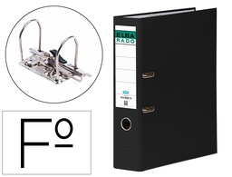 [100022674] ARCHIVADOR DE PALANCA ELBA CARTON FORRADO FOLIO NEGRO LOMO DE 80 MM RADO CHIC