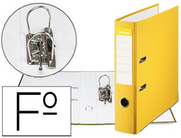 [42324] ARCHIVADOR DE PALANCA ESSELTE CARTON FORRADO PVC FOLIO LOMO DE 75 MM CON RADO AMARILLO