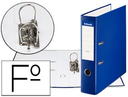 [42303] ARCHIVADOR DE PALANCA ESSELTE CARTON FORRADO PVC FOLIO LOMO DE 75 MM CON RADO AZUL