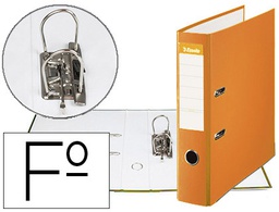 [42323] ARCHIVADOR DE PALANCA ESSELTE CARTON FORRADO PVC FOLIO LOMO DE 75 MM CON RADO NARANJA