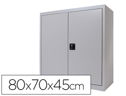 [1600AC00] ARMARIO METALICO ROCADA DOS PUERTAS BATIENTES INCLUYE UNA BALDA 80X70X45 CM ACABADO AC00 GRIS/GRIS
