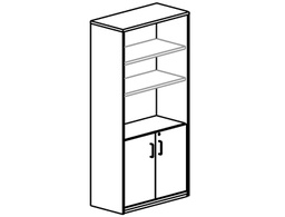 [1058AA01V24] ARMARIO ROCADA CON 3 ESTANTES Y DOS PUERTAS ENTERAS SERIE STORE 156X90X45 ACABADO AA01 HAYA/HAYA