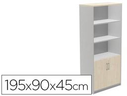 [1103AN01V24] ARMARIO ROCADA CON CUATRO ESTANTE Y DOS PUERTAS INFERIORES SERIE STORE 195X90X45 CM ACABADO AN01