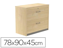 [1006AA01V24] ARMARIO ROCADA CON DOS CAJONES SERIE STORE 78X90X45 CM ACABADO AA01 HAYA/HAYA
