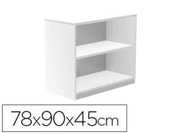 [1004AW04V24] ARMARIO ROCADA CON DOS ESTANTES SERIE STORE 78X90X45 CM ACABADO AW04 BLANCO/BLANCO