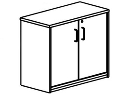 [1005AA01V24] ARMARIO ROCADA CON UN ESTANTE Y DOS PUERTAS ENTERAS SERIE STORE 78X90X45 ACABADO AA01 HAYA/HAYA