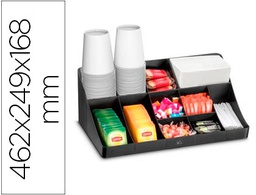 [2230010011] BANDEJA ORGANIZADORA CEP CON 11 COMPARTIMENTOS POLIESTIRENO COLOR NEGRO ESPECIAL PARA SNACKS