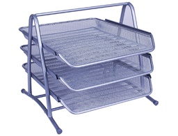 [KF00822] BANDEJA SOBREMESA METALICA Q-CONNECT KF00822 REJILLA PLATA 3 BANDEJAS MOVIBLES 350X278X275 MM