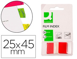 [KF03633] BANDERITAS SEPARADORAS Q-CONNECT ROJAS DISPENSADOR DE 50 UNIDADES