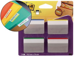 [7100240788] BANDERITAS SEPARADORAS RIGIDAS DISPENSADOR 4 COLORES POST-IT INDEX 686A-1 GRANDES 24 BANDERITAS