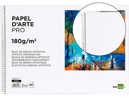 [DA13] BLOC DIBUJO LIDERPAPEL ARTISTICO ESPIRAL 460X325MM 20 HOJAS 180GR/M2 SIN RECUADRO PERFORADO