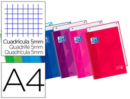 [100430543] BLOC ESPIRAL OXFORD TAPA EXTRADURA MICROPERFORADO DIN A4 80 HOJAS CUADROS 5MM COLORES SURTIDOS