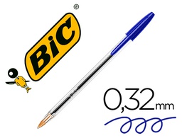 [802052] BOLIGRAFO BIC CRISTAL ORIGINAL TINTA AZUL BOLSA DE 5 UNIDADES