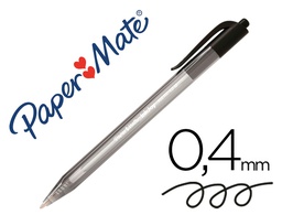 [S0957030] BOLIGRAFO PAPER MATE INKJOY 100 RETRACTIL PUNTA MEDIA NEGRO