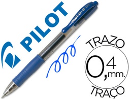 [NG2A] BOLIGRAFO PILOT G-2 AZUL TINTA GEL RETRACTIL SUJECION DE CAUCHO