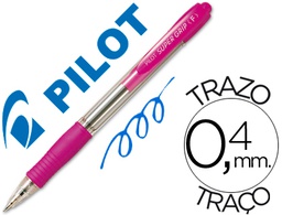 [NSGRS] BOLIGRAFO PILOT SUPER GRIP ROSA RETRACTIL SUJECION DE CAUCHO TINTA BASE DE ACEITE
