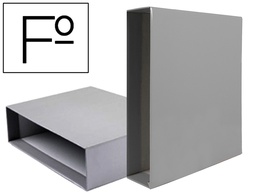 [CZ19] CAJA ARCHIVADOR LIDERPAPEL DE PALANCA CARTON FOLIO DOCUMENTA LOMO 75MM COLOR GRIS