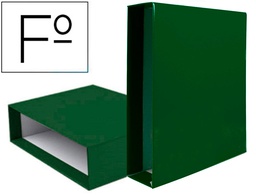 [CZ17] CAJA ARCHIVADOR LIDERPAPEL DE PALANCA CARTON FOLIO DOCUMENTA LOMO 75MM COLOR VERDE