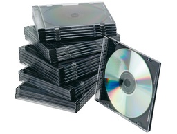 [KF02210] CAJA DE CD Q-CONNECT SLIM -CON INTERIOR NEGRO -PACK DE 25 UNIDADES