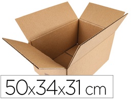 [KF26136] CAJA PARA EMBALAR Q-CONNECT AMERICANA CARTON RECICLADO CANAL SIMPLE 5 MM COLOR KRAFT 500X340X310 MM