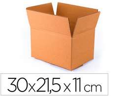 [KF26139] CAJA PARA EMBALAR Q-CONNECT AMERICANA CON FONDO AUTOMATICOCARTON CANAL SIMPLE 3 MM COLORCOLOR KRAFT 300X215X110 MM