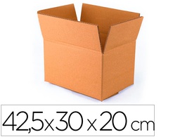 [KF26140] CAJA PARA EMBALAR Q-CONNECT AMERICANA CON FONDO AUTOMATICOCARTON CANAL SIMPLE 3 MM COLORCOLOR KRAFT 425X300X200 MM