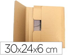 [KF26142] CAJA PARA EMBALAR LIBROS Q-CONNECT CARTON RECICLADO CANAL SIMPLE 3 MM COLOR KRAFT 300X240X60 MM