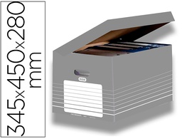 [400061159] CAJON ELBA CARTON COLOR GRIS PARA 5 CAJAS ARCHIVO DEFINITIVO 345X450X280MM