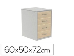 [4005AN01V24] CAJONERA ROCADA CON CUATRO CAJONES SERIE STORE 60X50X72 CM ACABADO AN01 GRIS/HAYA
