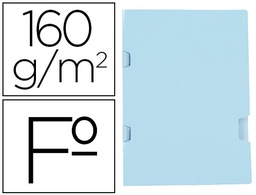 [SC41] SUBCARPETA LIDERPAPEL FOLIO AZUL TRES UÑEROS PLASTIFICADA 160G/M2