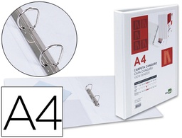 [KG21] CARPETA CANGURO 2 ANILLAS MIXTAS 16MM LIDERPAPEL A4 PLASTICO COLOR BLANCO