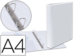 [55292] CARPETA CANGURO 4 ANILLAS MIXTAS 25MM ESSELTE A4 PLASTICO BLANCA