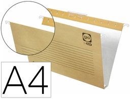 [400021943] CARPETA COLGANTE GIO DIN A4 VISOR SUPERIOR CORTO CRISTAL KRAFT BICOLOR ECO LOMO 30 MM