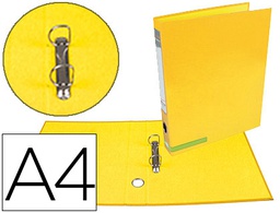 [AY20] CARPETA DE 2 ANILLAS 25 MM MIXTAS LIDERPAPEL A4 FORRADO COLOR SYSTEM CON OLLAO Y TARJETERO AMARILLO