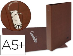 [CA34] CARPETA DE 2 ANILLAS 25MM MIXTAS LIDERPAPEL CUARTO CARTON CUERO FORRADO COMPRESOR PLASTICO