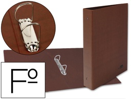 [CA36] CARPETA DE 2 ANILLAS 25MM MIXTAS LIDERPAPEL FOLIO CARTON CUERO FORRADO COMPRESOR PLASTICO