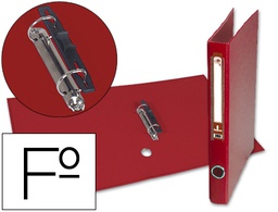 [AY15] CARPETA DE 2 ANILLAS 25MM MIXT AS LIDERPAPEL FOLIO FORRADO PAPERCOAT CON OLLAO Y TARJETERO COLOR ROJO