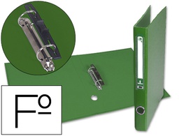 [AY16] CARPETA DE 2 ANILLAS 25MM MIXT AS LIDERPAPEL FOLIO FORRADO PAPERCOAT CON OLLAO Y TARJETERO COLOR VERDE