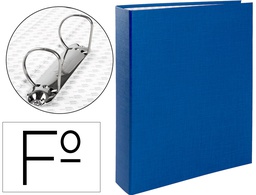 [CH07] CARPETA DE 2 ANILLAS 40MM MIXTAS LIDERPAPEL FOLIO CARTON FORRADO PAPER COAT PLASTICO AZUL
